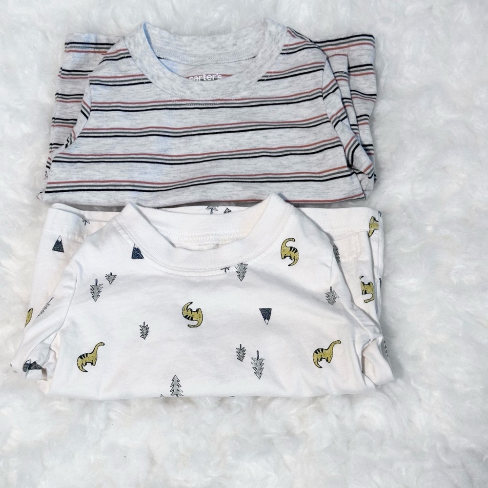 (2) Long Sleeve Boys Carters Shirts | Size 6m